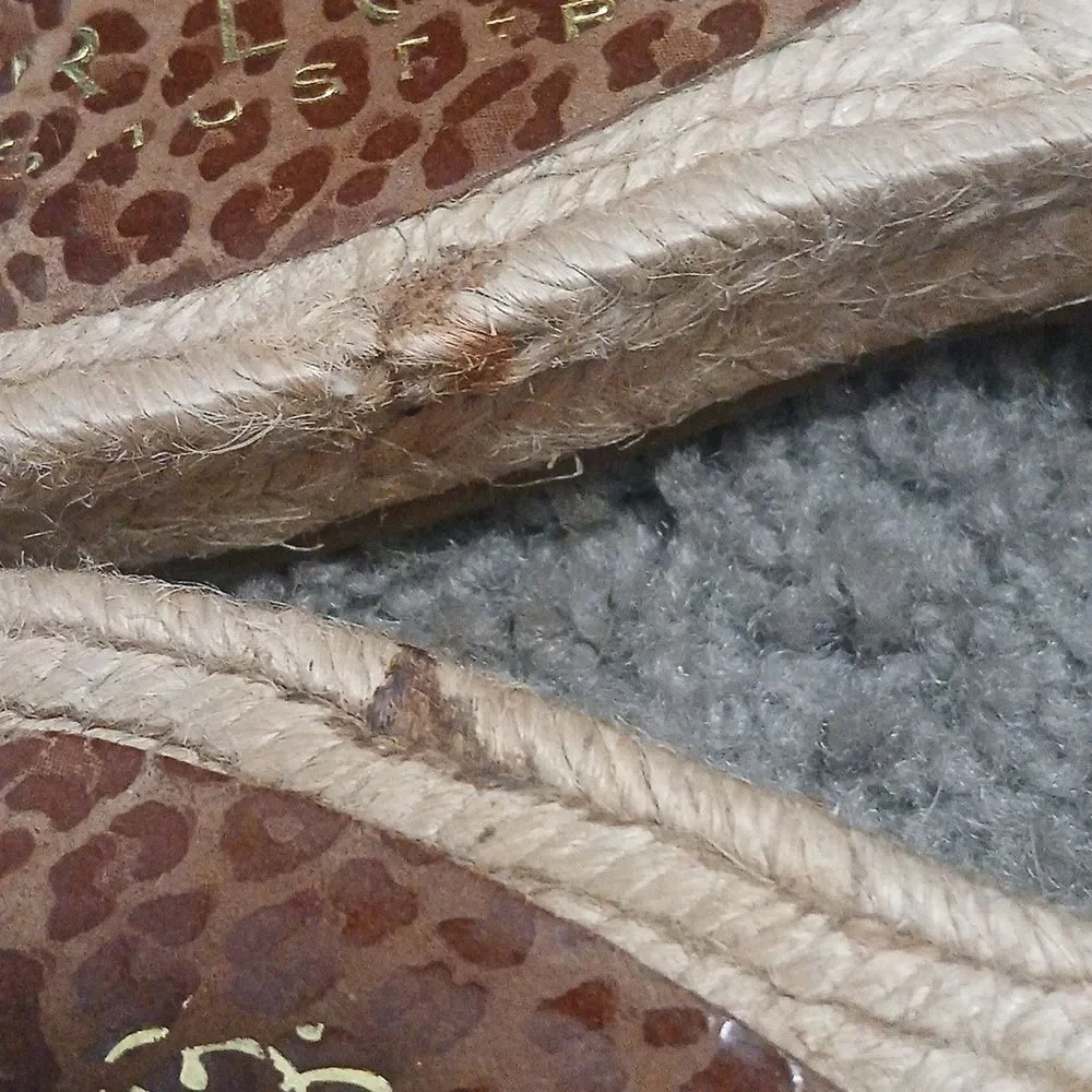 Bridget Shuster  tan cheetah heart slides sandals  Sz 8 EUC - Picture 7 of 11